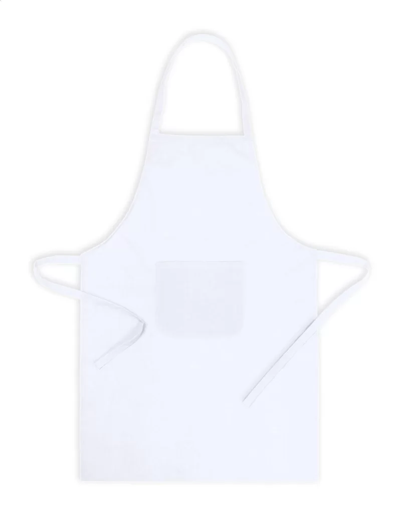 zástěra bílá — reklamní předmět s vlastním potiskem zástěra bílá s potiskem loga