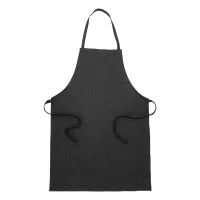 zástěra z recyklované bavlny černá s potiskem loga - foto 2