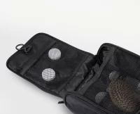 závěsná kosmetická taška z RPET černá s potiskem loga - foto 4