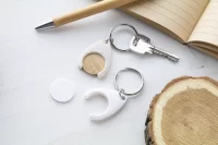 žeton do košíku z bambusu přírodní s potiskem loga - foto 3