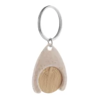 žeton do košíku z bambusu přírodní s potiskem loga