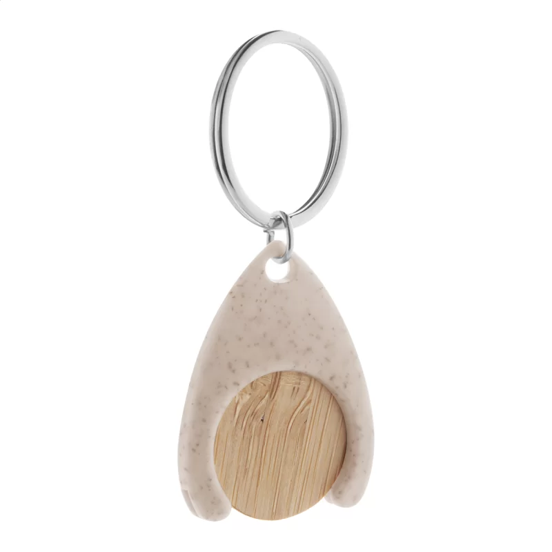 žeton do košíku z bambusu přírodní — reklamní předmět s vlastním potiskem žeton do košíku z bambusu přírodní s potiskem loga