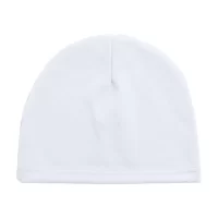 zimní čepice bílá s potiskem loga