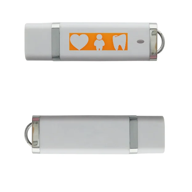 Plastový flash disk CP11 - ukázka potisku - Plastový flash disk se dá použít místo CD/DVD pro přenos dat. Nejlevnější kapaci...