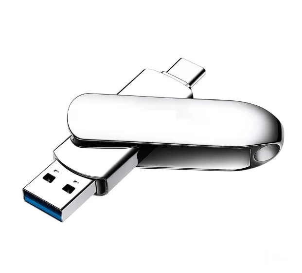 elegantní kovový USB + USB type C disk - Flash disky jsou dostupné v provedení USB2.0 nebo USB3.0 Od 16GB, 67 x 17 x 10mm
