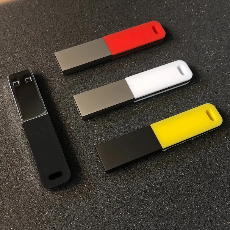 kovový USB disk s plastem pro reklamní potisk - další barvy na dotaz