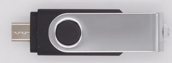OTG USB disk se dvěma konektory, k dodání i s usb-c - 4GB obvykle skladem pro rychlé reklamní gravírování laserem, skladem jsou také p...