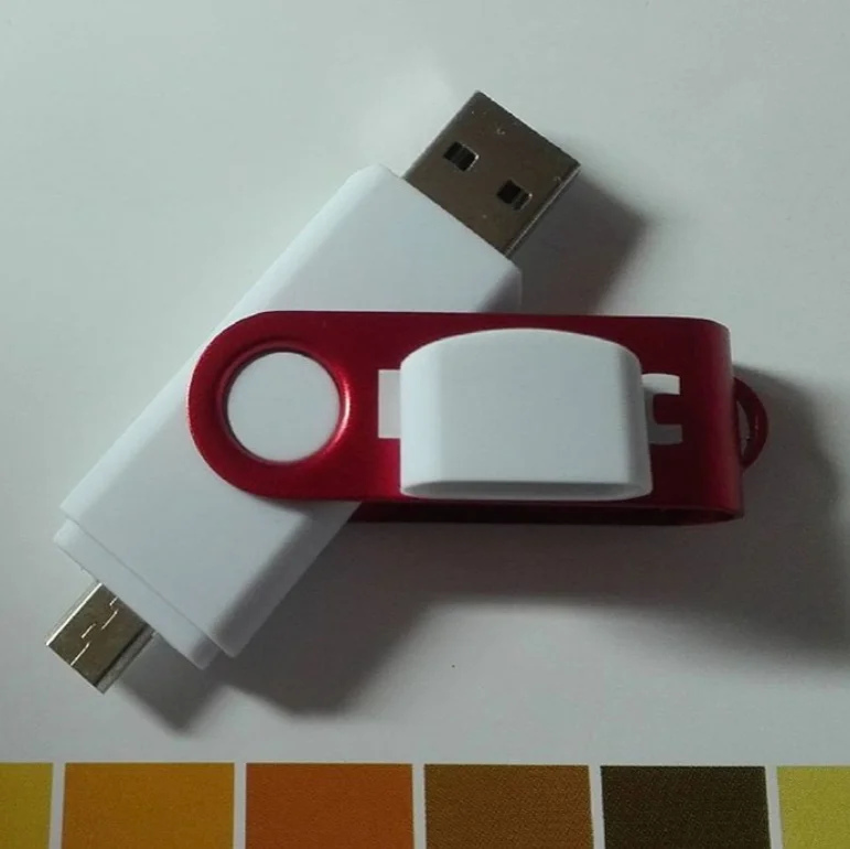 Otočný USB disk 2v1 s potiskem Otočný USB disk 2v1 s potiskem