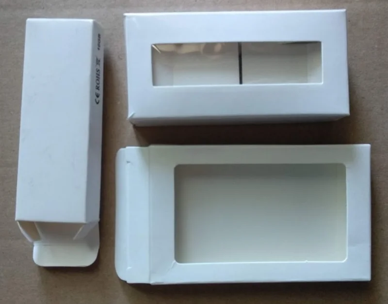 Papírové krabičky pro USB, s okénkem i bez Papírové krabičky pro USB, s okénkem i bez