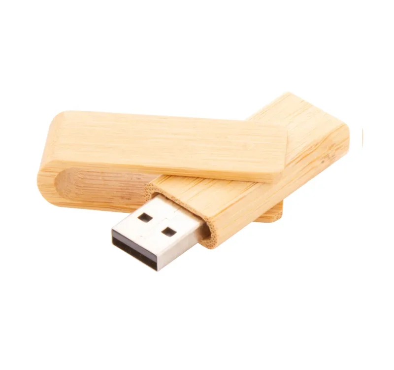 Otočný dřevěný flash disk