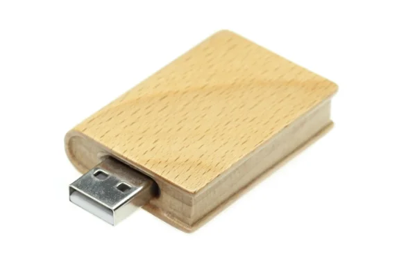 Usb kniha dřevěná, pro reklamní potisk nebo laser