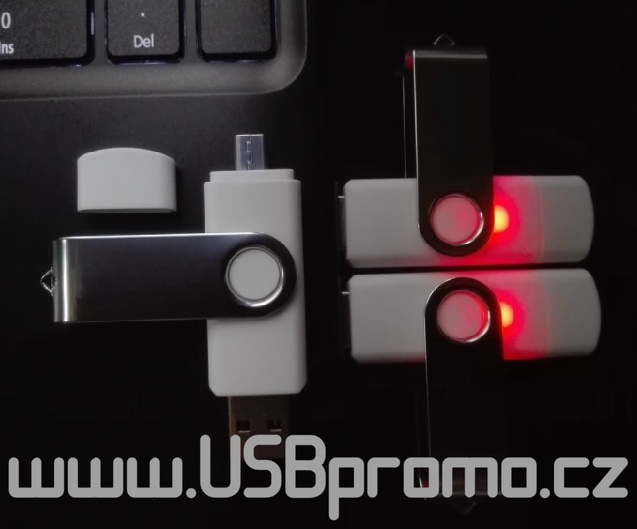 USB-C nebo OTG reklamní USB disky s otočnou krytkou