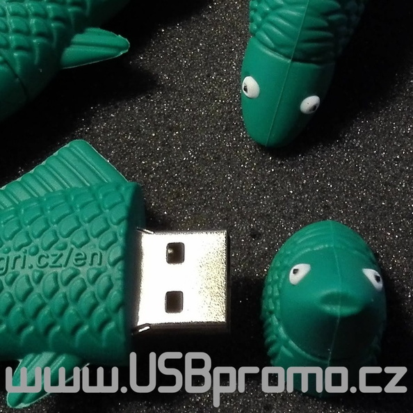 3D zakázkový tvar USB flash disk - ryba