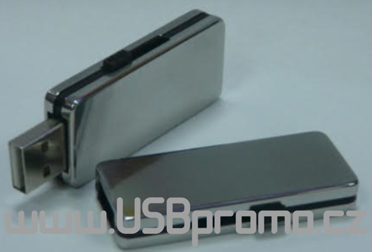 výsuvný kovový USB flash disk, pro reklamní laser