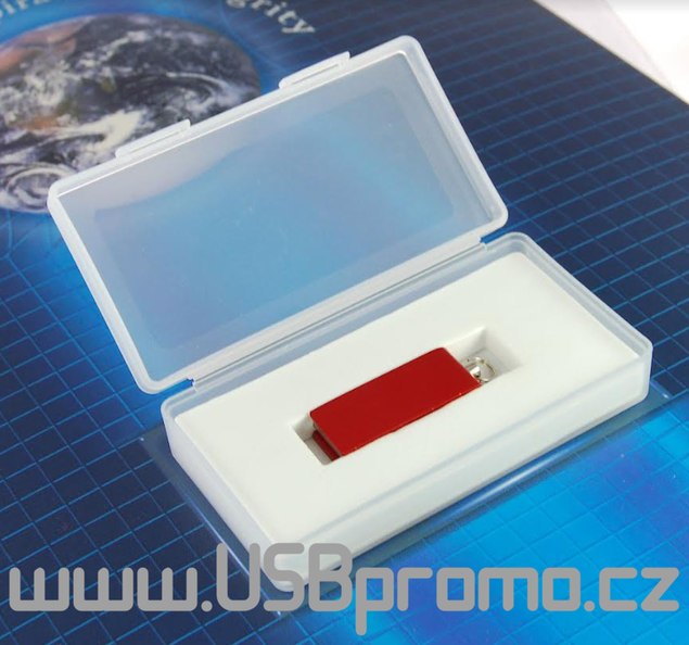 Mini reklamní USB disk v průhledné plastové krabičce