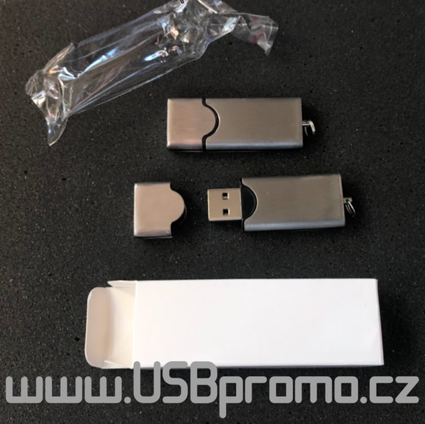 Kovový flash disk pro reklamní gravírování, 4GB skladem v ČR