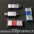 USB+USBC flash disky s výsuvnou krytkou pro reklamní gravírování laserem