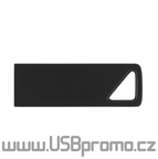 černý kovový reklamní flash disk, obvykle skladem v EU