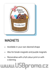 Zakázkové tvary magnetů s reklamním potiskem